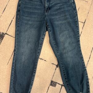 Judy Blue High rise skinny jean with distressed ankle